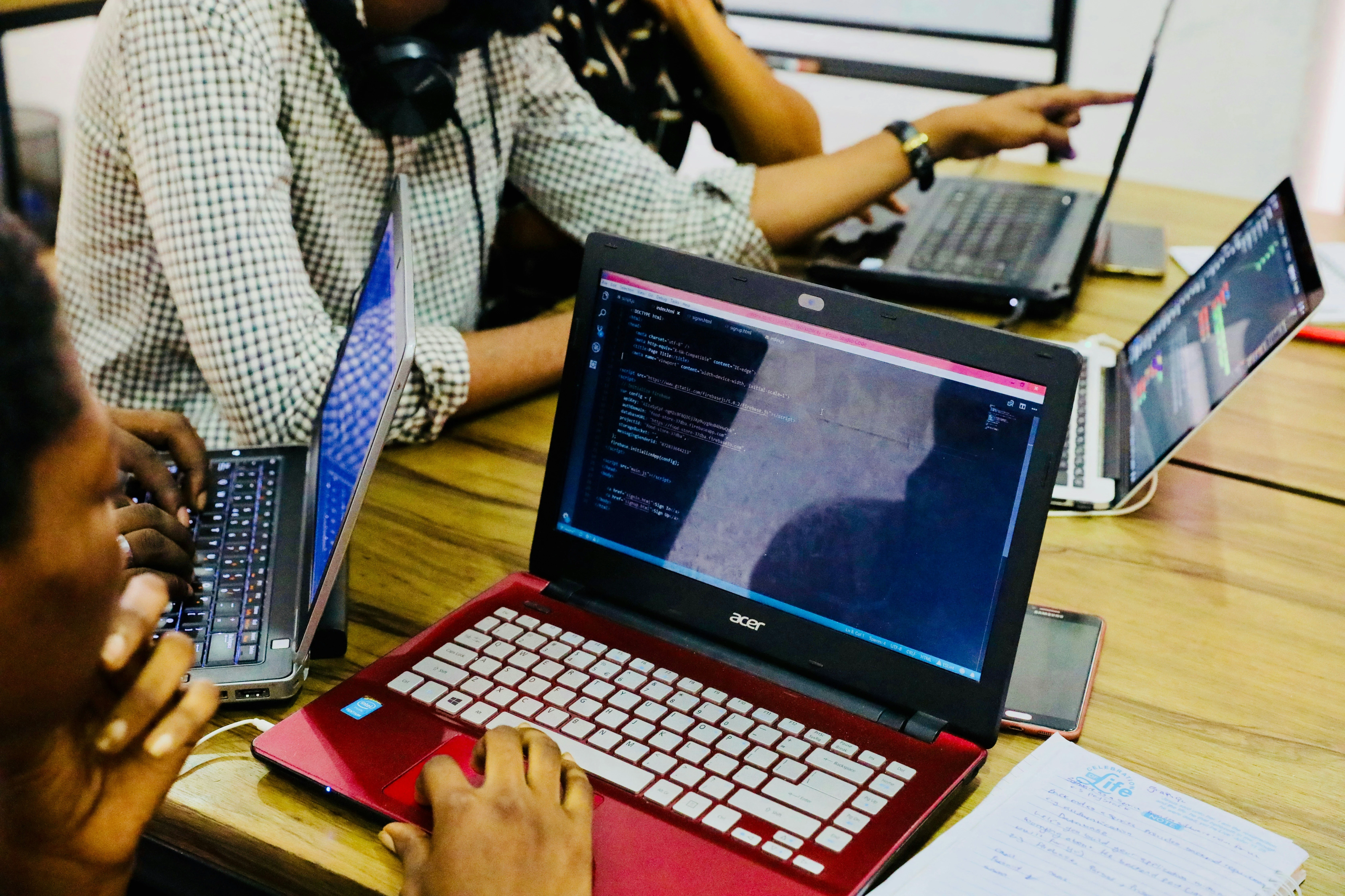 African business team planning a digital growth system